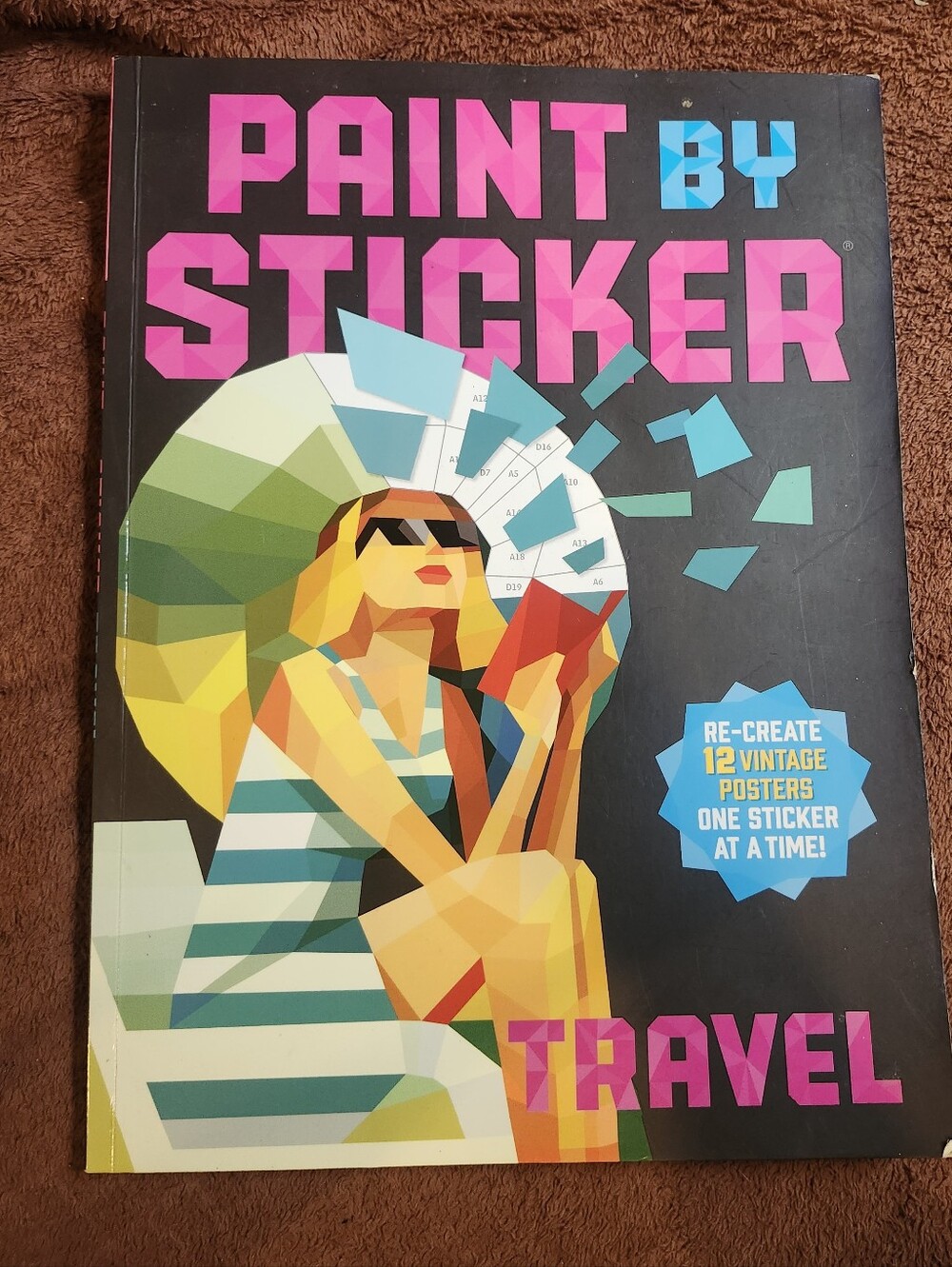 Paint By Sticker Travel Book Re-create Vintage Posters